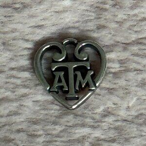 🤍 Retired James Avery Sterling Silver Texas A&M Logo Heart Charm 🤍